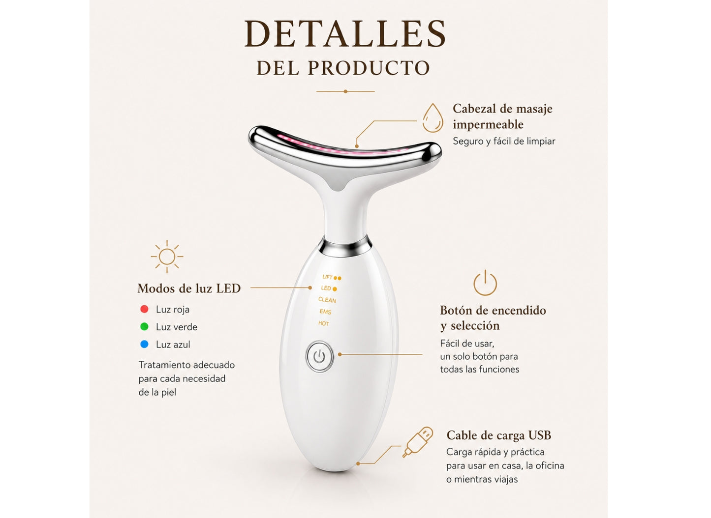Escultor Facial LED 7 en 1